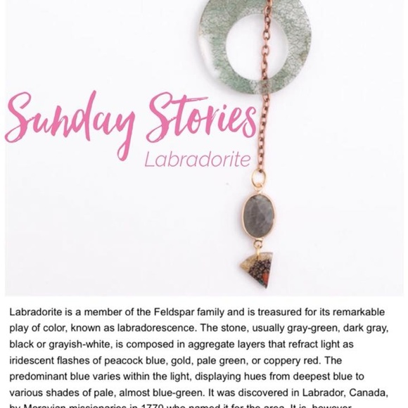 Green Cocoon with Labradorite lariat necklace - Picture 2 of 2